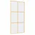 Produktbild 2 för Skjutdörr guld 102,5x205 cm klart ESG-glas och aluminium