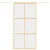 Produktbild 3 för Skjutdörr guld 102,5x205 cm klart ESG-glas och aluminium