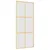 Produktbild 2 för Skjutdörr guld 90x205 cm frostat ESG-glas och aluminium