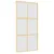 Produktbild 2 för Skjutdörr guld 102,5x205 cm frostat ESG-glas och aluminium