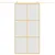 Produktbild 3 för Skjutdörr guld 102,5x205 cm frostat ESG-glas och aluminium