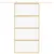 Produktbild 3 för Skjutdörr guld 102,5x205 cm klart ESG-glas och aluminium