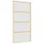 Produktbild 2 för Skjutdörr guld 102,5x205 cm frostat ESG-glas och aluminium