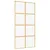Produktbild 2 för Skjutdörr guld 102,5x205 cm klart ESG-glas och aluminium