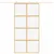 Produktbild 3 för Skjutdörr guld 102,5x205 cm klart ESG-glas och aluminium