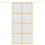 Produktbild 3 för Skjutdörr guld 102,5x205 cm frostat ESG-glas och aluminium