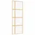 Produktbild 2 för Skjutdörr guld 76x205 cm klart ESG-glas och aluminium