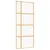 Produktbild 2 för Skjutdörr guld 90x205 cm klart ESG-glas och aluminium