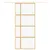 Produktbild 3 för Skjutdörr guld 90x205 cm klart ESG-glas och aluminium