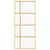 Produktbild 4 för Skjutdörr guld 90x205 cm klart ESG-glas och aluminium