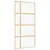 Produktbild 2 för Skjutdörr guld 102,5x205 cm klart ESG-glas och aluminium