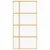 Produktbild 4 för Skjutdörr guld 102,5x205 cm klart ESG-glas och aluminium