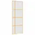 Produktbild 2 för Skjutdörr guld 76x205 cm frostat ESG-glas och aluminium