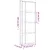 Produktbild 8 för Skjutdörr guld 76x205 cm frostat ESG-glas och aluminium