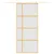 Produktbild 3 för Skjutdörr guld 90x205 cm frostat ESG-glas och aluminium