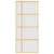 Produktbild 4 för Skjutdörr guld 90x205 cm frostat ESG-glas och aluminium