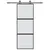 Produktbild 3 för Skjutdörr svart 76x205 cm härdat glas och aluminium