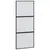 Produktbild 2 för Skjutdörr svart 90x205 cm härdat glas och aluminium