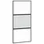 Produktbild 2 för Skjutdörr svart 102,5x205 cm härdat glas och aluminium