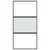 Produktbild 4 för Skjutdörr svart 102,5x205 cm härdat glas och aluminium