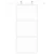 Produktbild 3 för Skjutdörr vit 90x205 cm härdat glas och aluminium