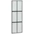 Produktbild 2 för Skjutdörr svart 90x205 cm härdat glas och aluminium