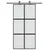 Produktbild 3 för Skjutdörr svart 102,5x205 cm härdat glas och aluminium