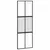 Produktbild 2 för Skjutdörr svart 76x205 cm härdat glas och aluminium