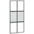 Produktbild 2 för Skjutdörr svart 102,5x205 cm härdat glas och aluminium