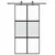 Produktbild 3 för Skjutdörr svart 102,5x205 cm härdat glas och aluminium
