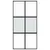 Produktbild 4 för Skjutdörr svart 102,5x205 cm härdat glas och aluminium