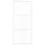 Produktbild 4 för Skjutdörr vit 90x205 cm härdat glas och aluminium