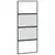Produktbild 2 för Skjutdörr svart 90x205 cm härdat glas och aluminium
