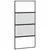 Produktbild 2 för Skjutdörr svart 102,5x205 cm härdat glas och aluminium