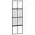 Produktbild 2 för Skjutdörr svart 76x205 cm härdat glas och aluminium
