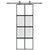 Produktbild 3 för Skjutdörr svart 76x205 cm härdat glas och aluminium