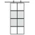 Produktbild 3 för Skjutdörr svart 90x205 cm härdat glas och aluminium