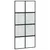 Produktbild 2 för Skjutdörr svart 102,5x205 cm härdat glas och aluminium