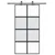 Produktbild 3 för Skjutdörr svart 102,5x205 cm härdat glas och aluminium