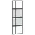 Produktbild 2 för Skjutdörr svart 76x205 cm härdat glas och aluminium
