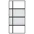 Produktbild 3 för Skjutdörr svart 102,5x205 cm härdat glas och aluminium