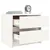 Produktbild 4 för Sängbord vit 40x31x35,5 cm massiv furu