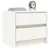 Produktbild 3 för Sängbord 2 st vit 40x31x35,5 cm massiv furu