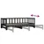 Produktbild 9 för Dagbädd med extrasäng svart 90x200 cm massiv furu