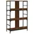 Produktbild 6 för Bokhylla brun ek 78,5x33x117,5 cm konstruerat trä