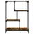 Produktbild 4 för Bokhylla rökfärgad ek 81x36x115 cm konstruerat trä och stål