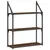 Produktbild 2 för Vägghylla 3 hyllor brun ek 60x21x78,5 cm konstruerat trä