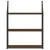 Produktbild 4 för Vägghylla 3 hyllor brun ek 60x21x78,5 cm konstruerat trä