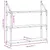 Produktbild 8 för Vägghylla 3 hyllor svart 80x21x78,5 cm konstruerat trä