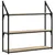 Produktbild 2 för Vägghylla 3 hyllor sonoma-ek 80x21x78,5 cm konstruerat trä